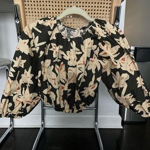 Printed cropped Zara top - size XS (worn once)